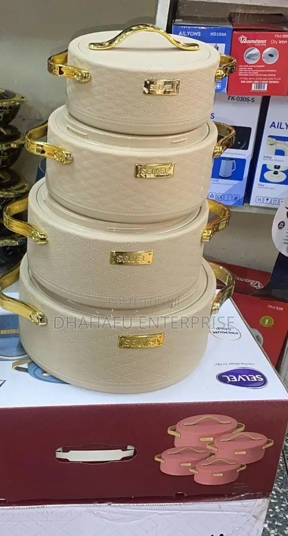 Selvel Leatherite Hot Pot Sets (4-Piece)