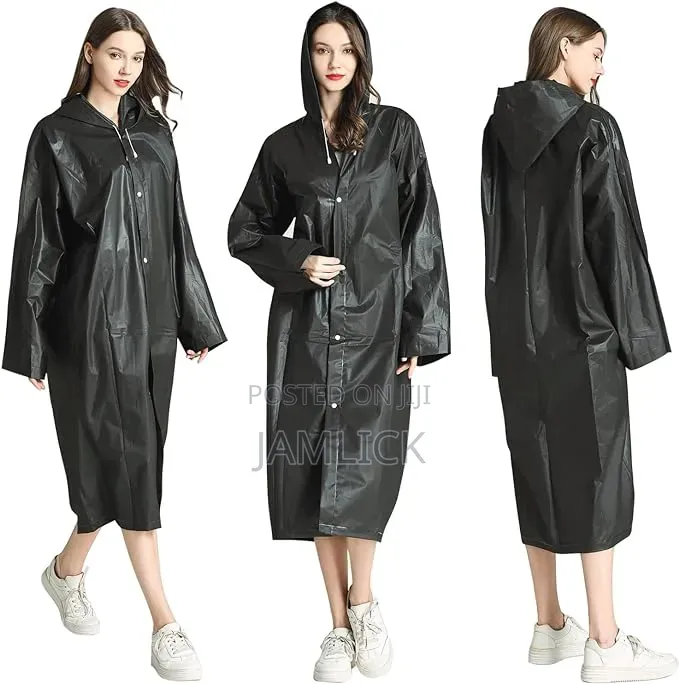 Unisex Waterproof Hooded Raincoat Lightweight Adult Rainwear - Hk