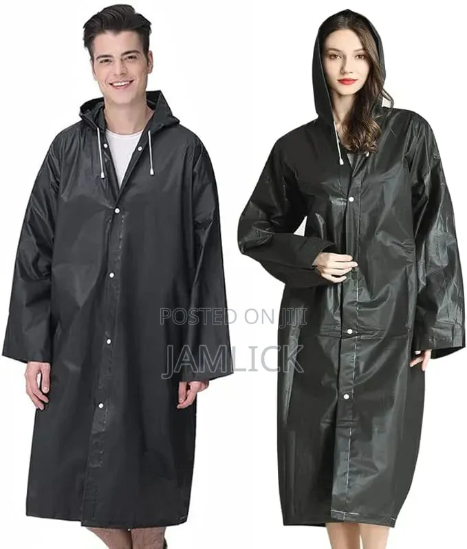 Unisex Waterproof Hooded Raincoat Lightweight Adult Rainwear - Hk