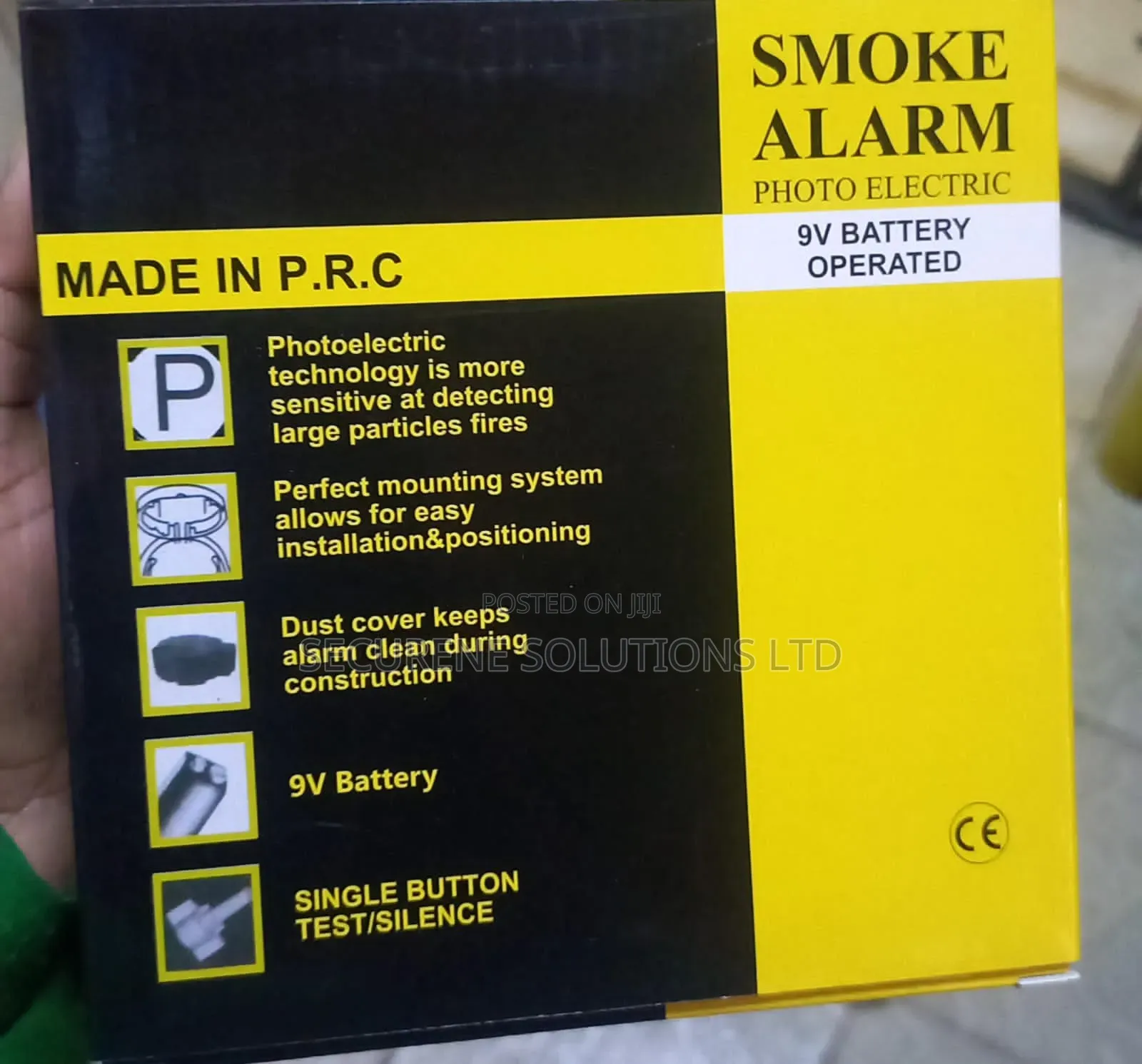 Photoelectric 9V Battery-Operated Smoke Alarm