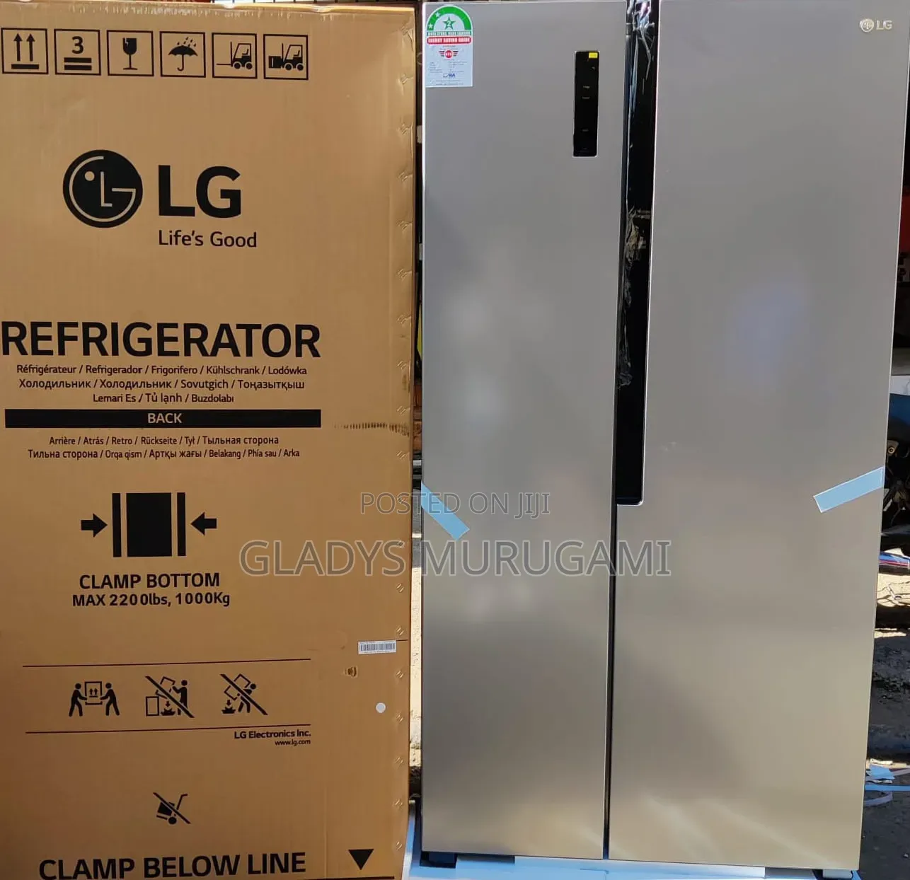 LG Side by Side Fridge 519l Refrigerator