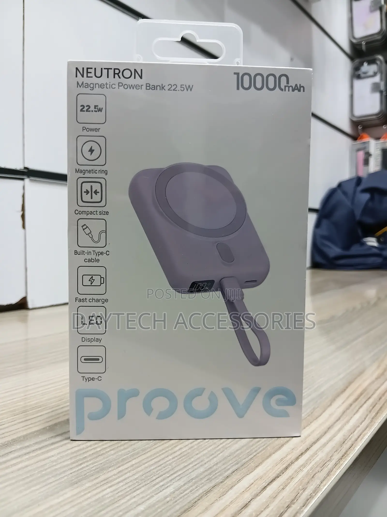 Proove Neutron Magnetic Power Bank 10000mAh and 22.5W Fast-Charging.