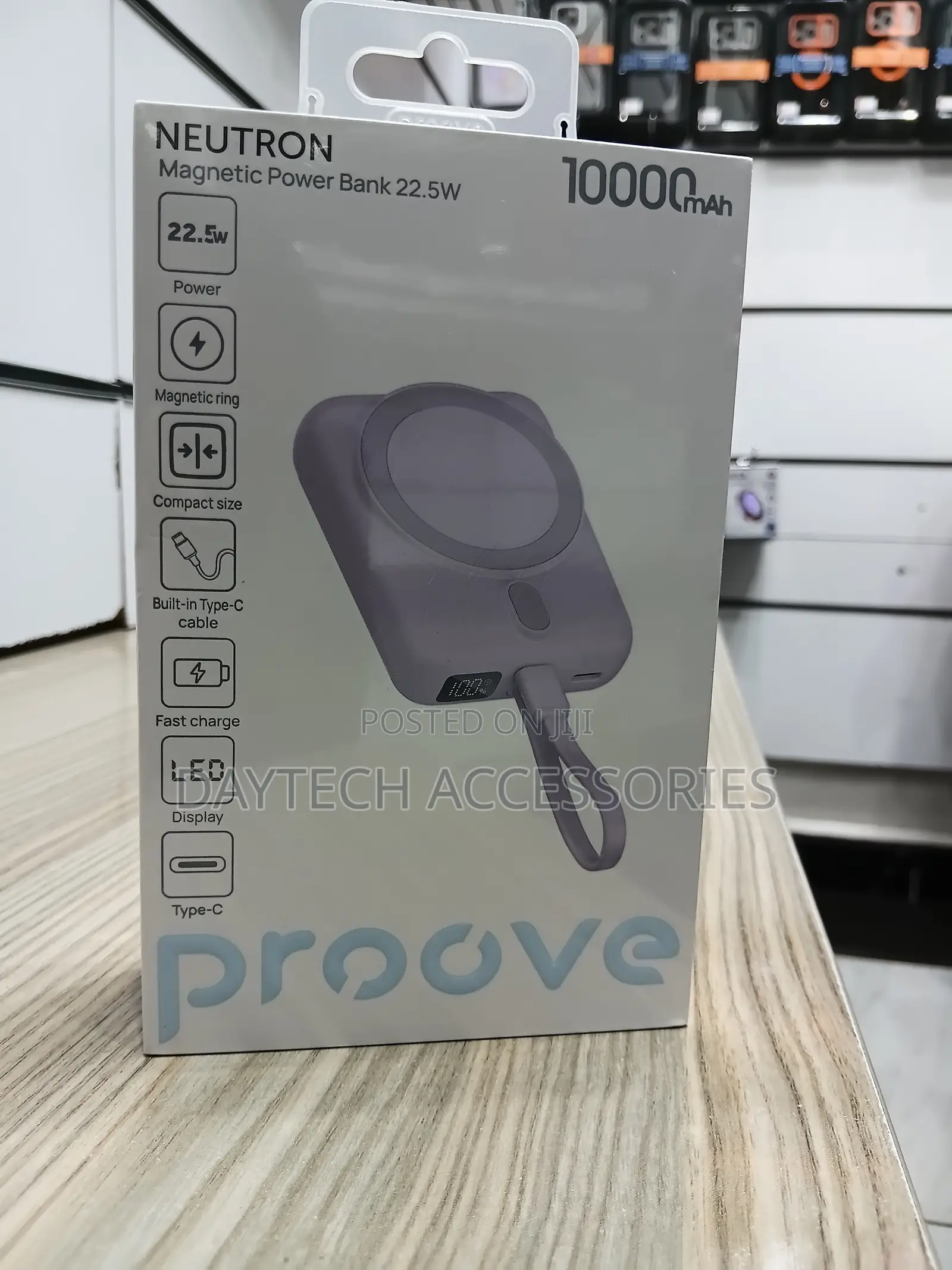 Proove Neutron Magnetic Power Bank 10000mAh and 22.5W Fast-Charging.