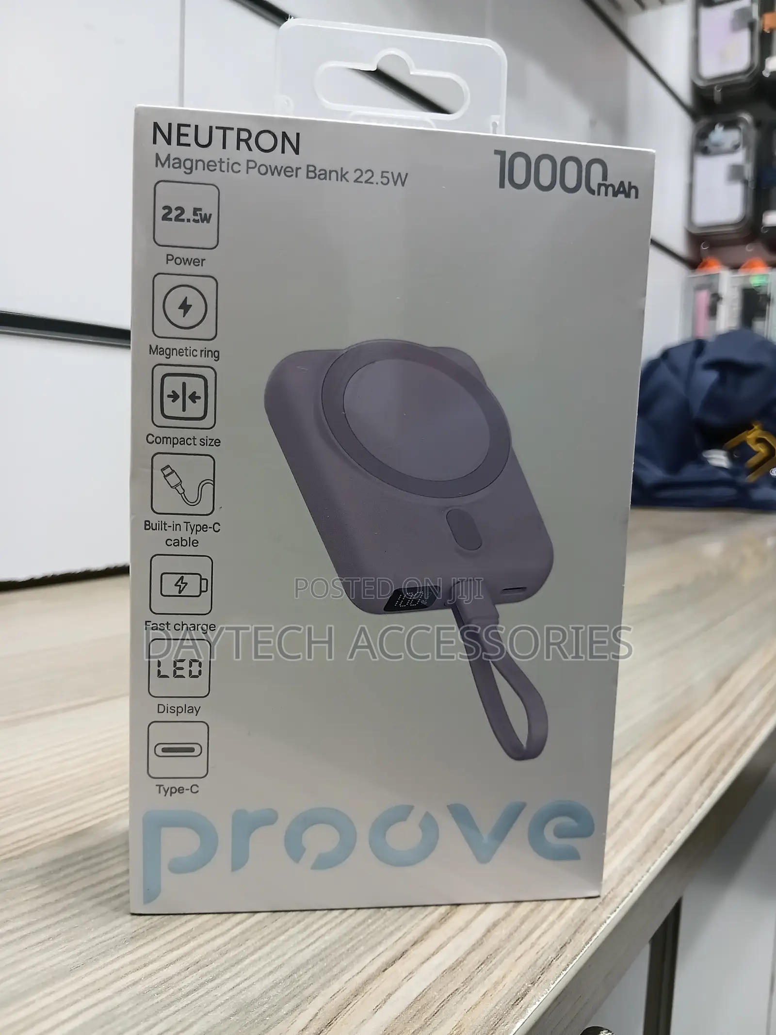 Proove Neutron Magnetic Power Bank 10000mAh and 22.5W Fast-Charging.