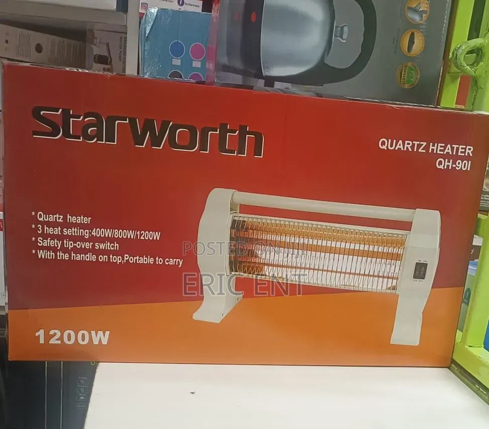 Starworth Quartz Heater
Qh - 901
3 Heating 400W, 800W,1200W