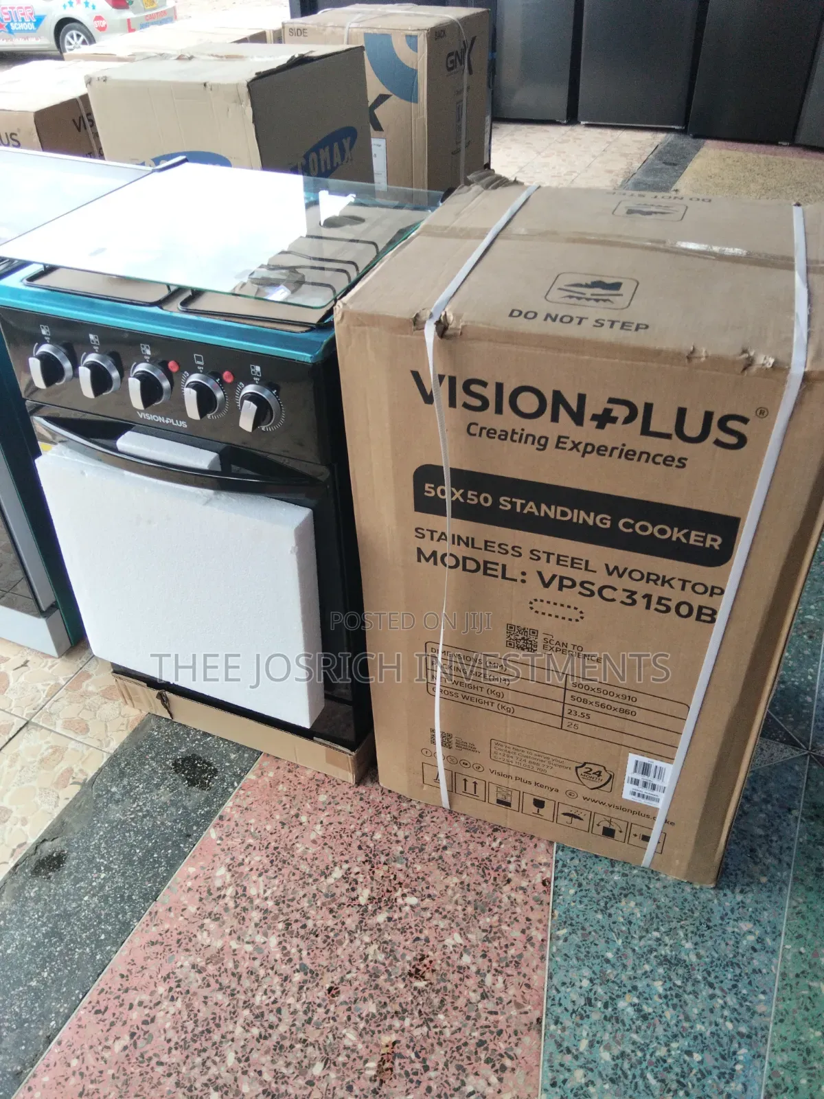 Vision Plus 3+1 Cooker Size 50 * 50 Standing Cooker With Electric Oven