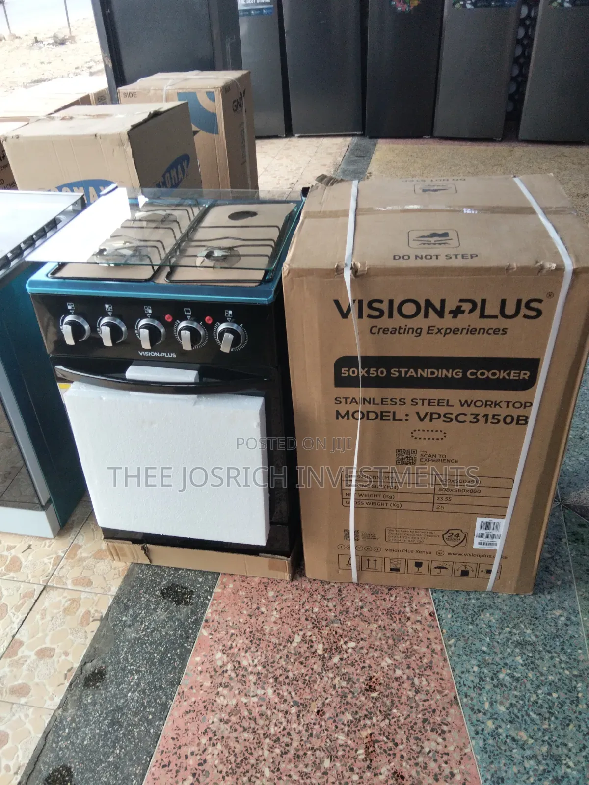 Vision Plus 3+1 Cooker Size 50 * 50 Standing Cooker With Electric Oven