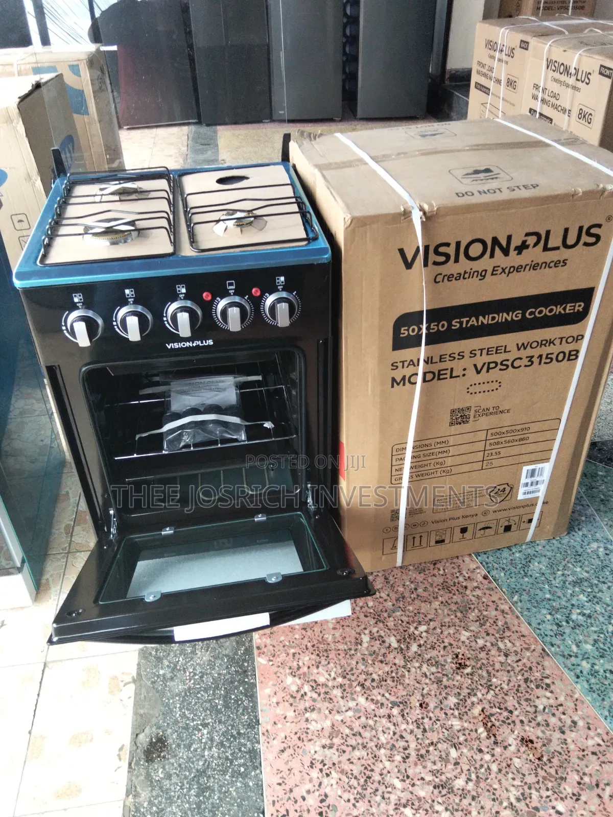 Vision Plus 3+1 Cooker Size 50 * 50 Standing Cooker With Electric Oven