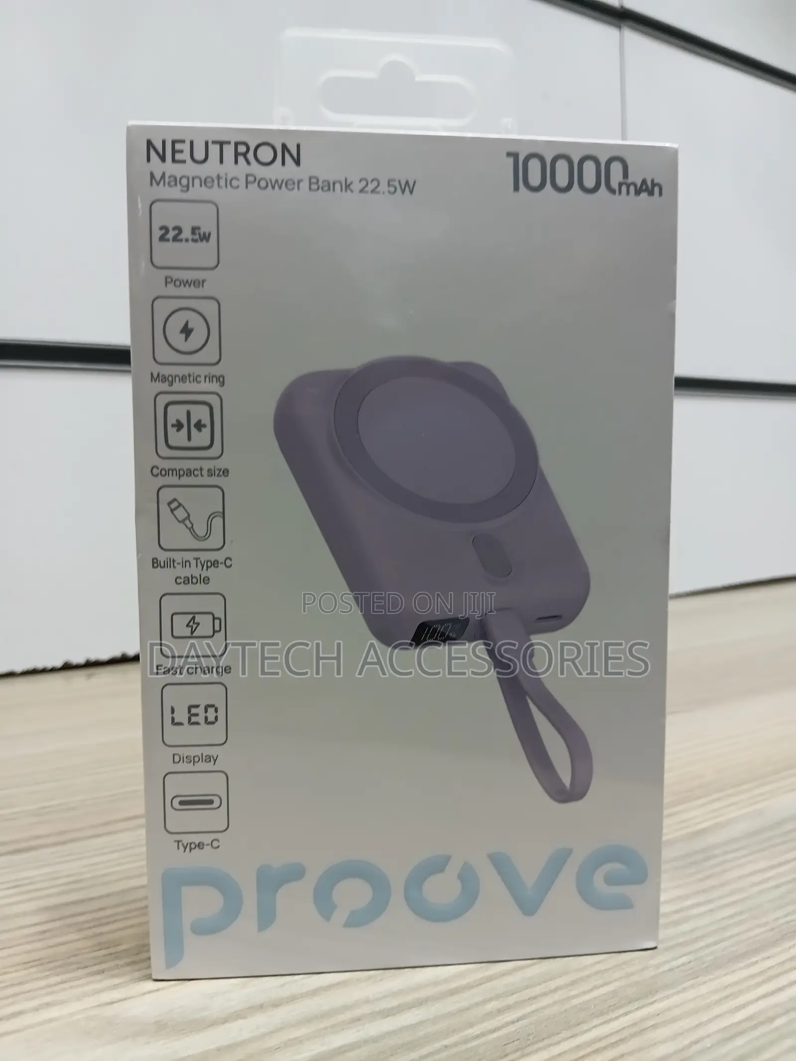 PowerBank Proove Neutron Magnetic 22.5W 10000mAh, Gray