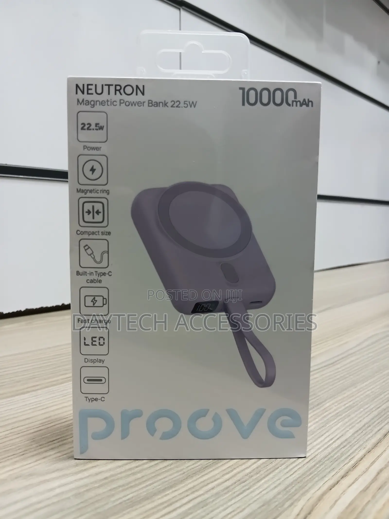 PowerBank Proove Neutron Magnetic 22.5W 10000mAh, Gray