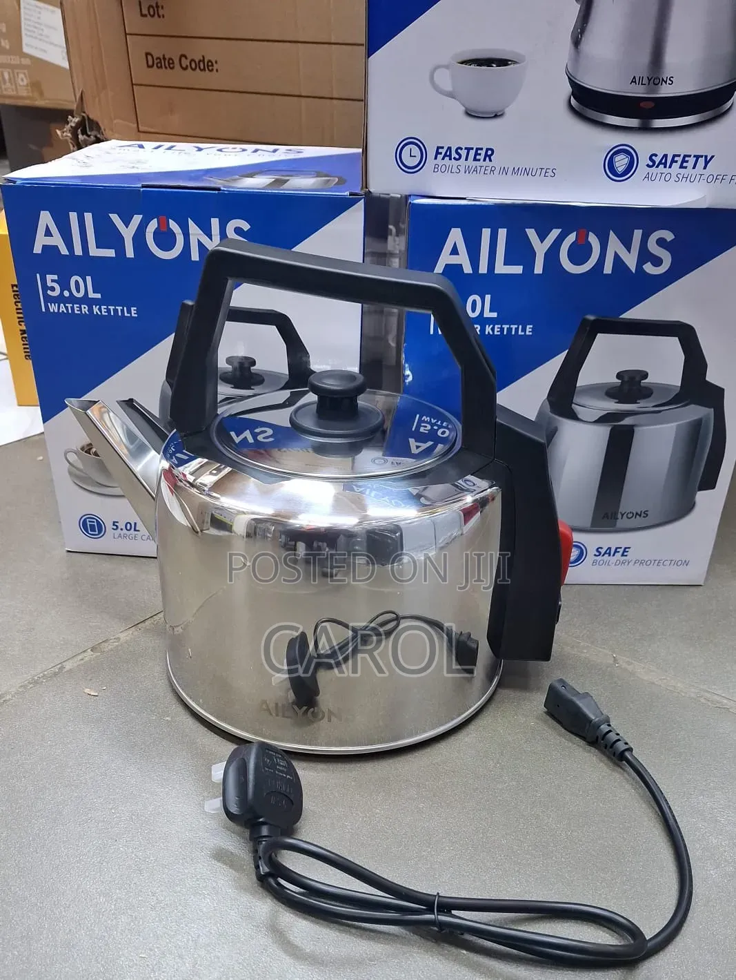 Ailyons Stainless Water Kettle 
5.0L Cordless