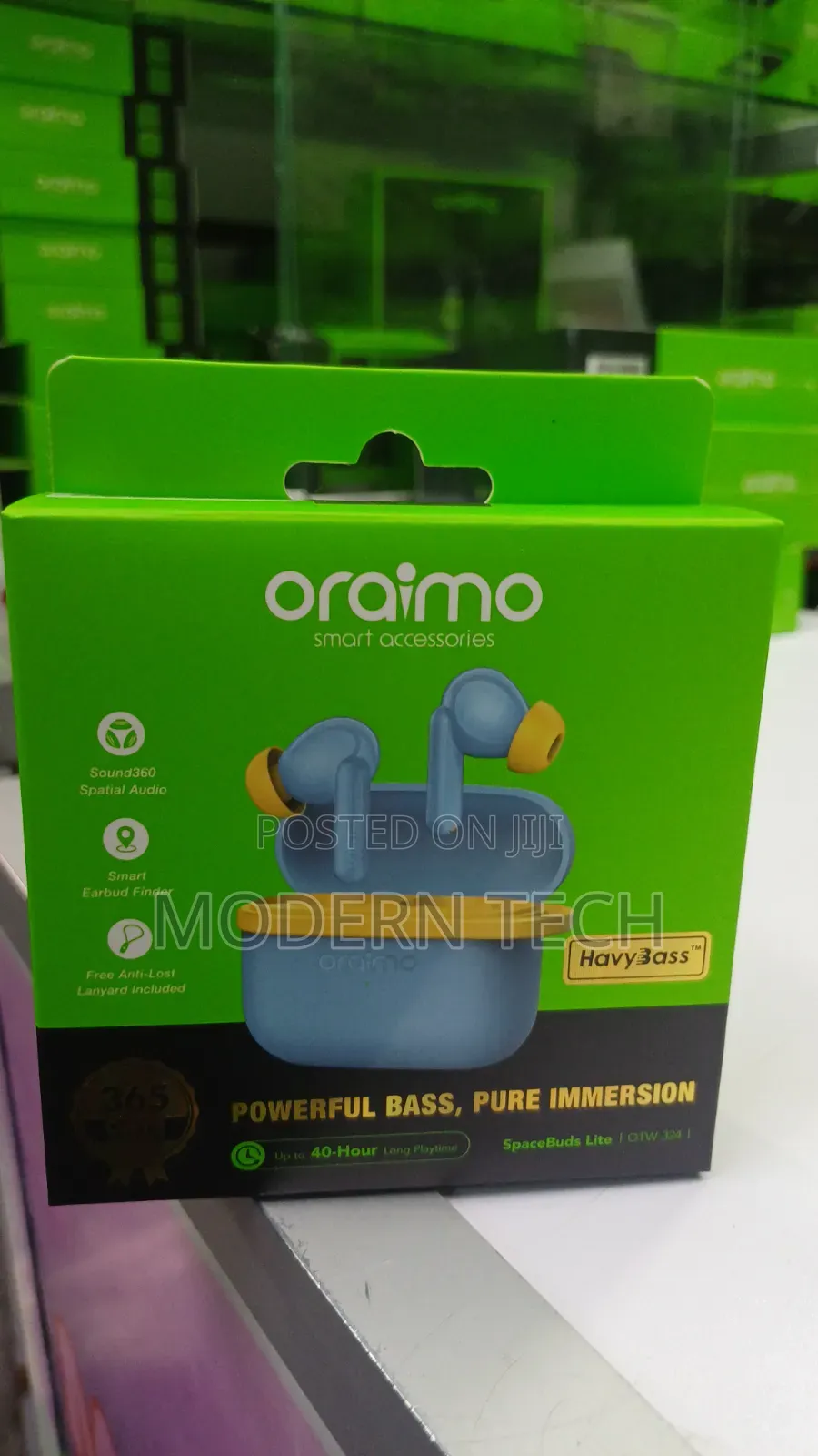 Oraimo SpaceBuds Lite OTW-324 With Anti Lost Lanyard 40hrs Playtime