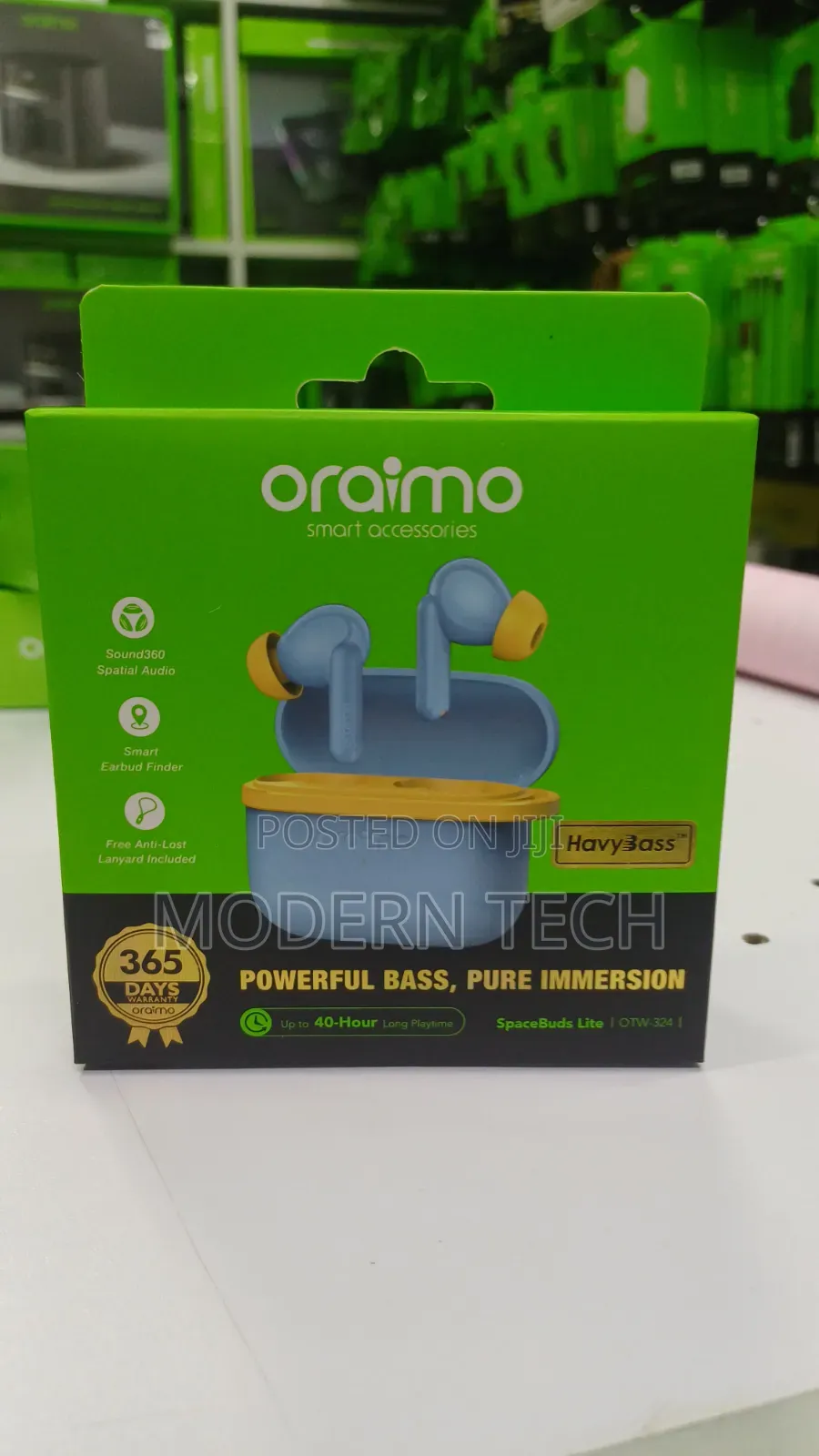 Oraimo SpaceBuds Lite OTW-324 With Anti Lost Lanyard 40hrs Playtime