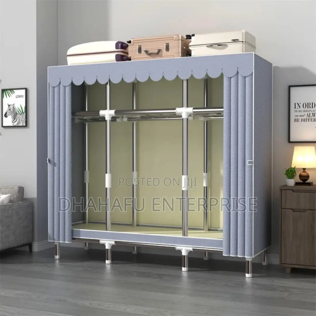 Heavy Duty Portable Wardrobe – Metal Frame, Dustproof Cover (170cm)