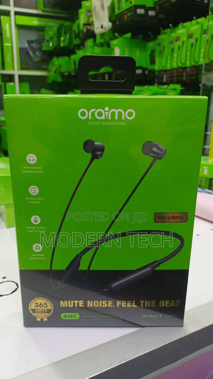 New Oraimo Necklace 5 With ANC and Vibration on Calls