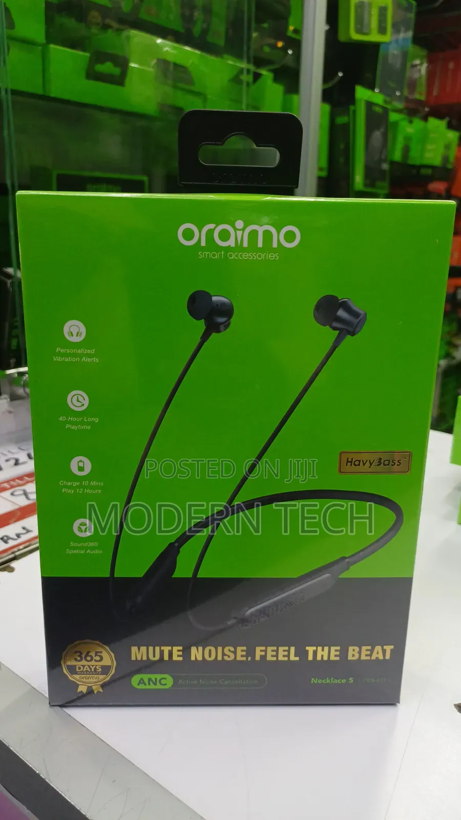New Oraimo Necklace 5 With ANC and Vibration on Calls