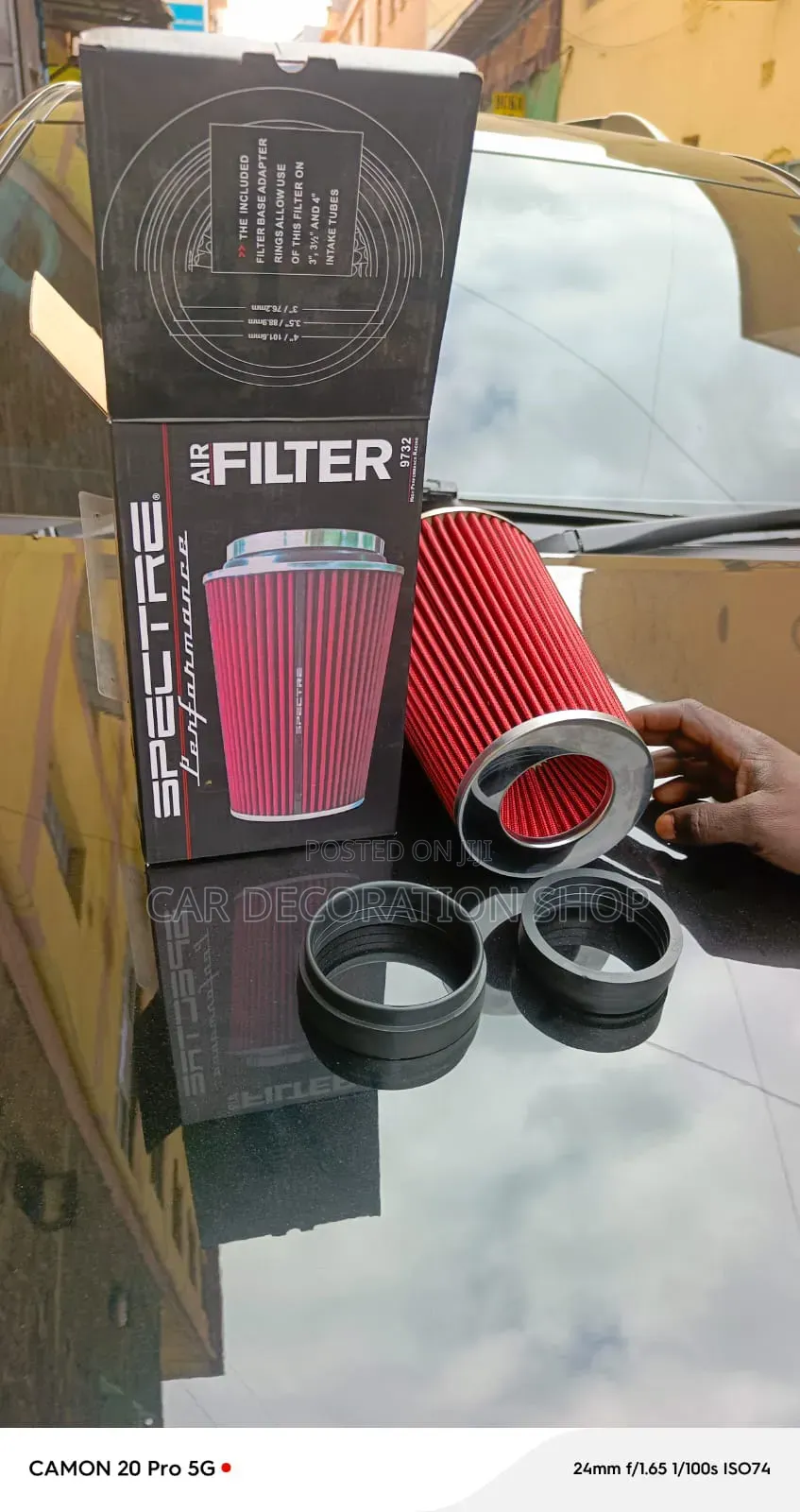 3 3.5 4inch Adapters Round Air Filter With Filtration Mesh