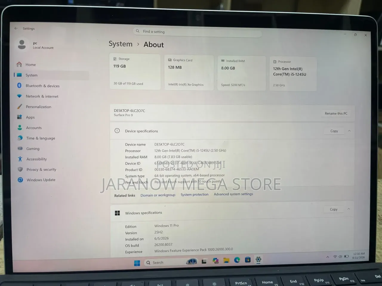 Laptop Microsoft Surface Pro 9 8GB Intel Core i5 SSD 128GB
