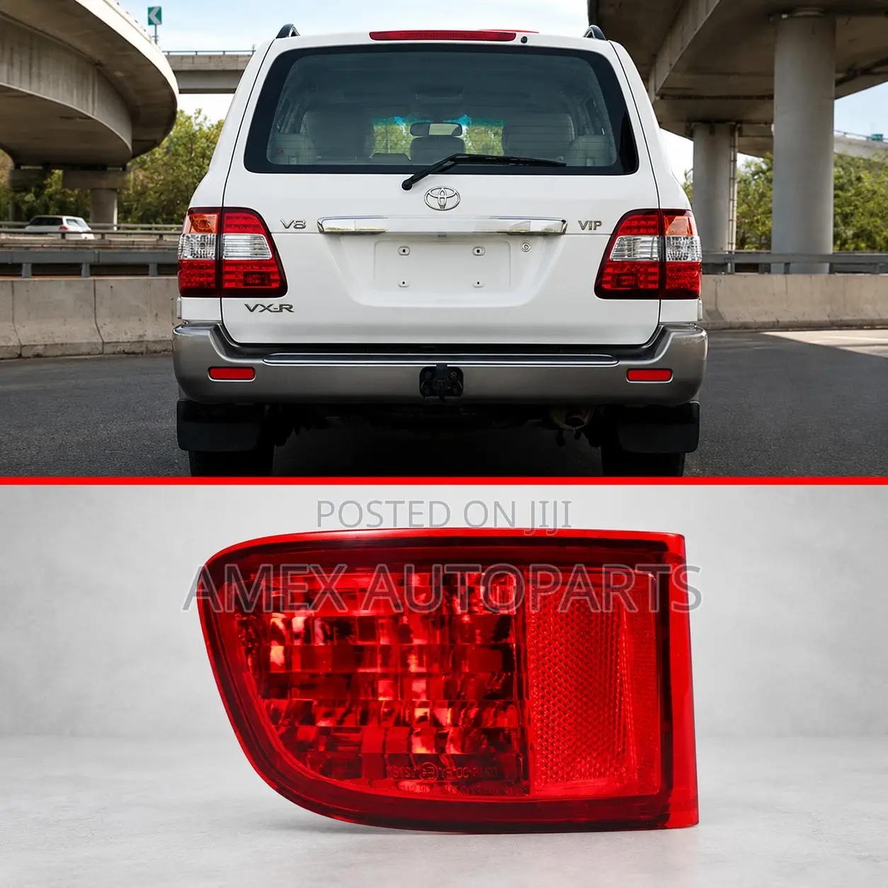 Rear Reflector Toyota Land Cruiser Prado FJ120 W/Hole 2003 - 2008
