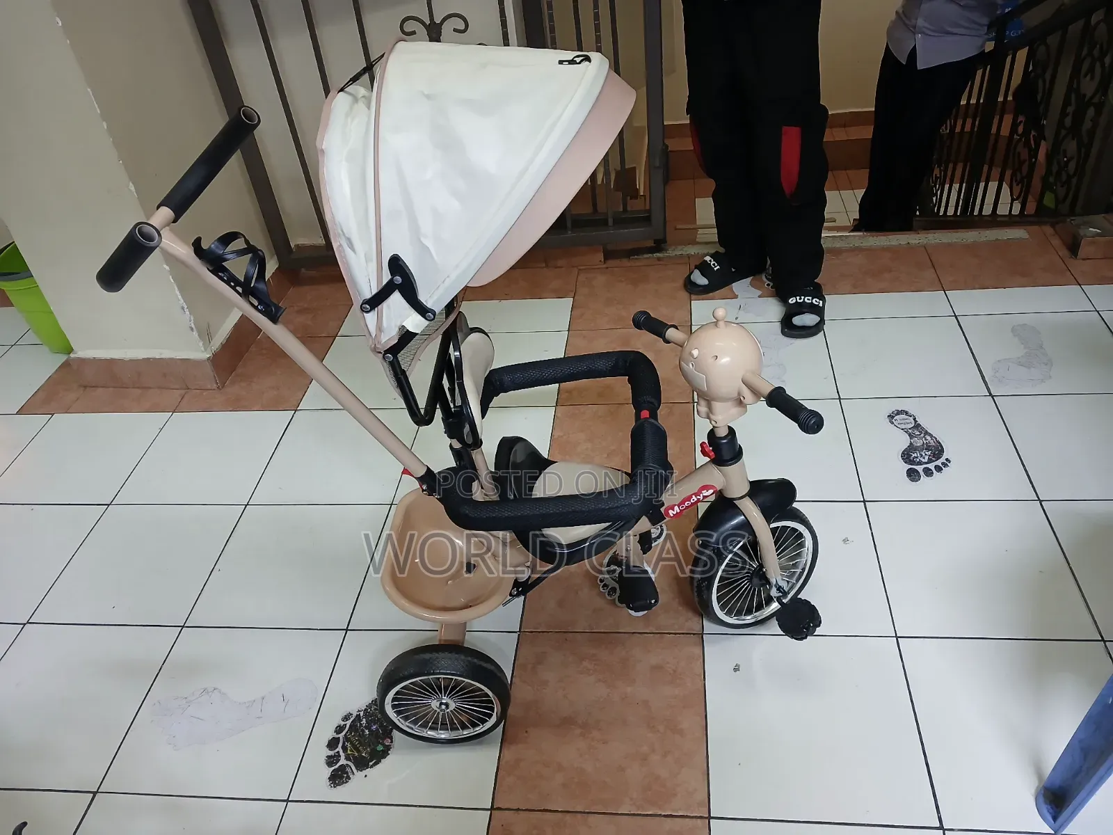 Multi-Functional Toddler Push Tricycle With Canopy