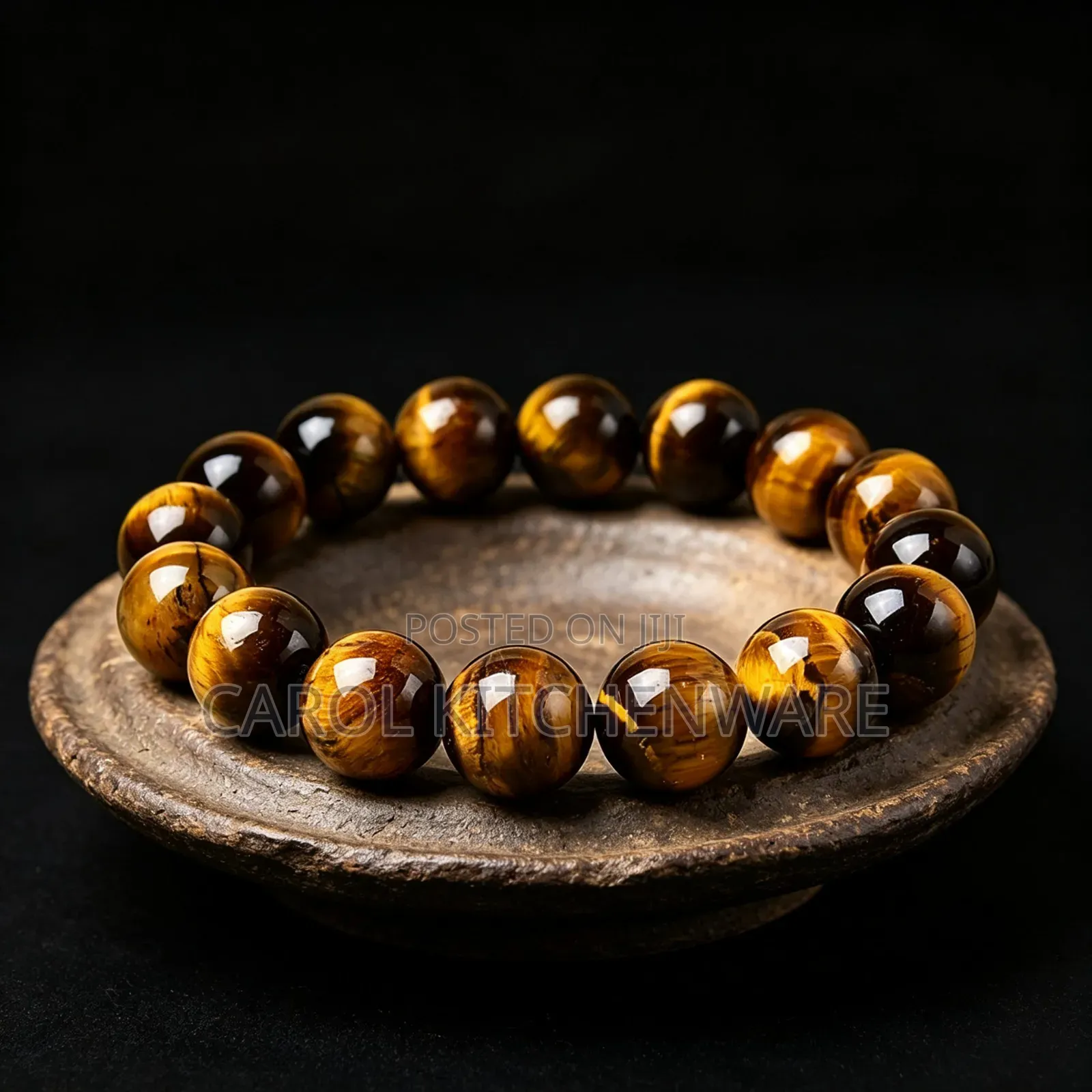 Tiger Eye Gemstone Blacelet / Natural Tiger Eye Blacelet