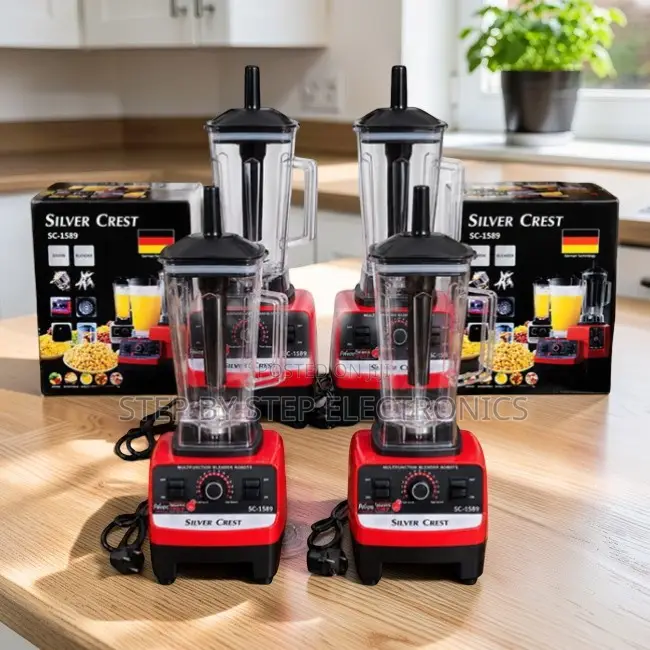Commercial-Quality Silver Crest 2-in-1 Double Cup Blender and Grinder