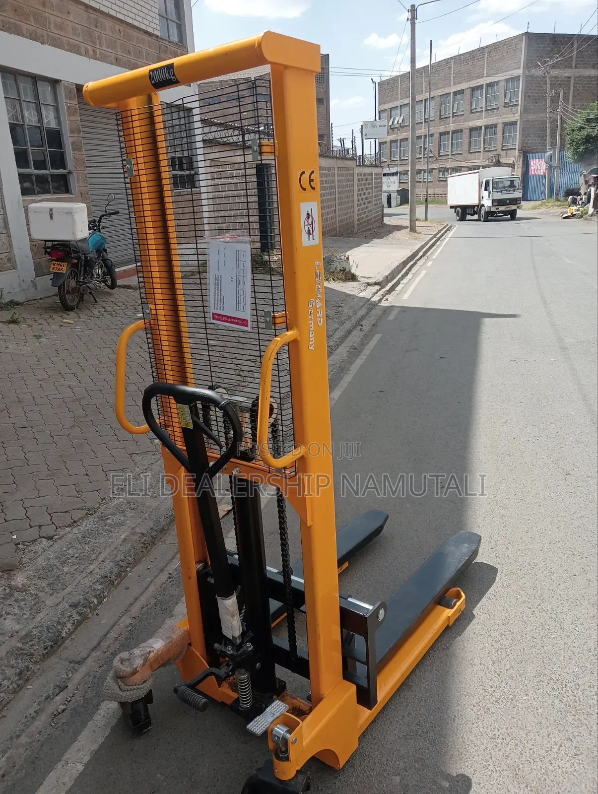 3m Height Manual Hydraulic Pallet Stacker-Heavy Duty Warehouse Lifter
