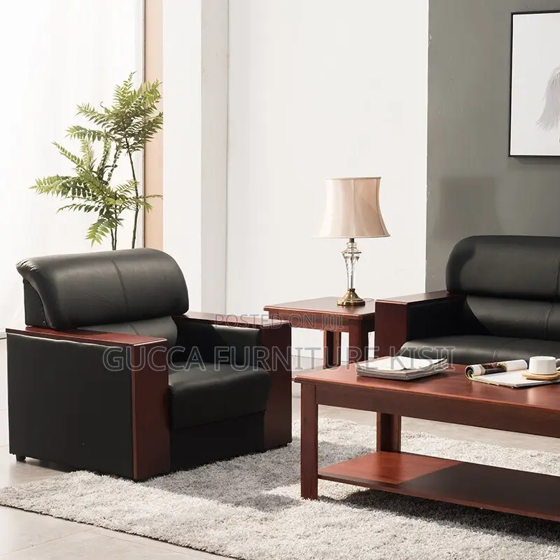 Sofa; 5-Seater Mahogany Office Sofa