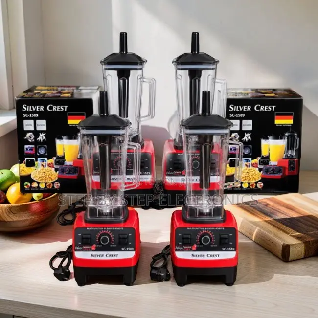 Enhanced-Efficiency Silver Crest 2-in-1 Double Cup Blender and Grinder
