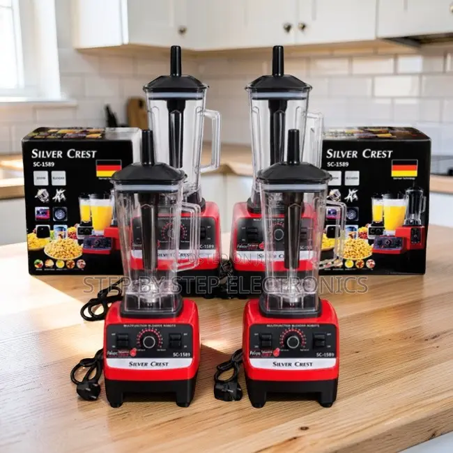 Enhanced-Efficiency Silver Crest 2-in-1 Double Cup Blender and Grinder