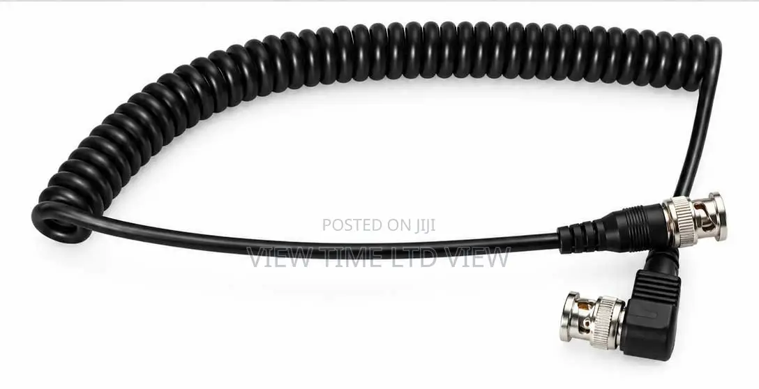 SDI Right-Angle Coiled Cable – 90° BNC Male to Male 3g/Hd-Sdi 1080P