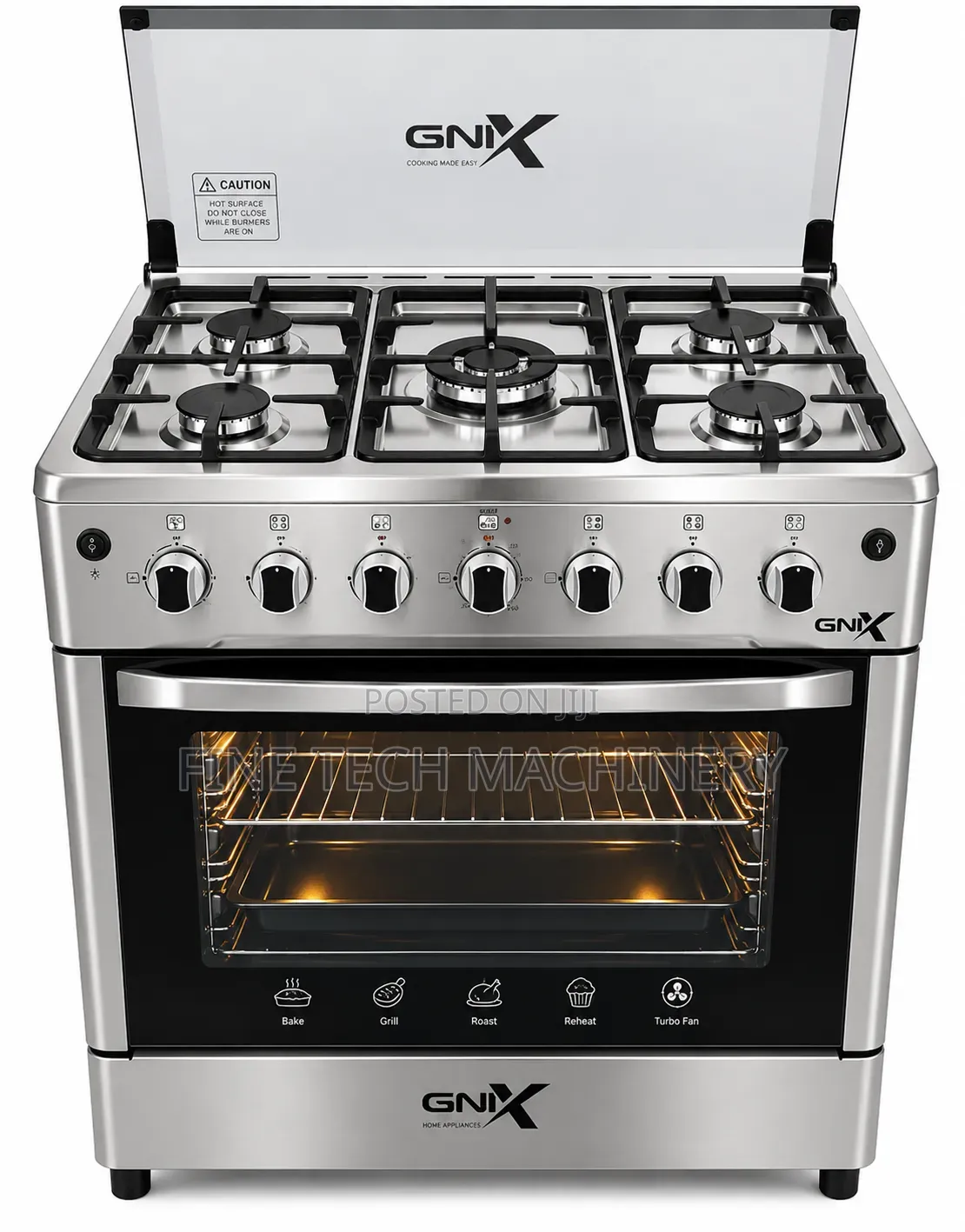 60*60 Legacy 3+1 With Heavy Cast Iron Grill, Jet Gas and Electric Oven