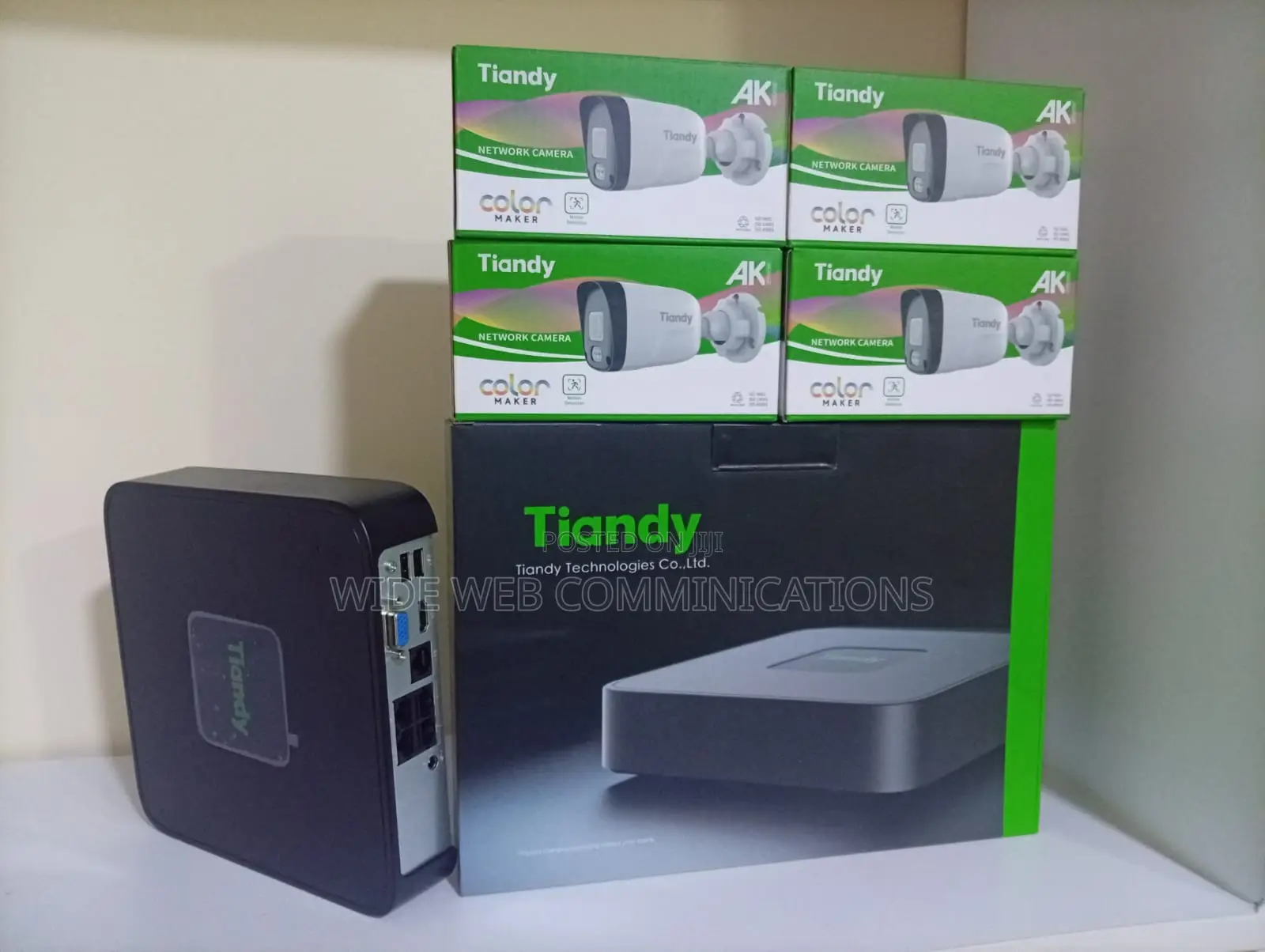 Tiandy 4 Port NVR IP CCTV Package