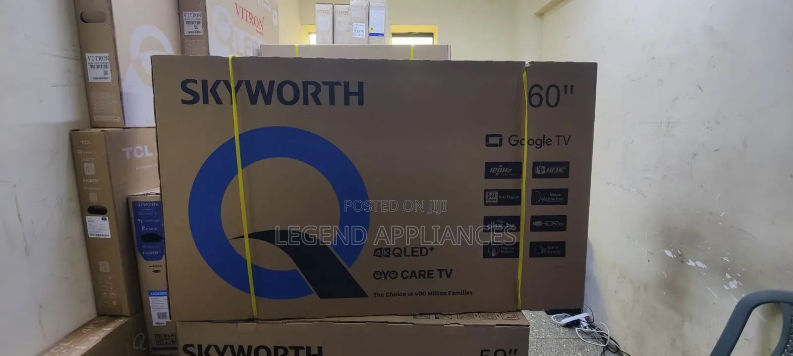 Skyworth 60q6500h, 60" Qled Smart Google TV, Black (1yr Wrty)