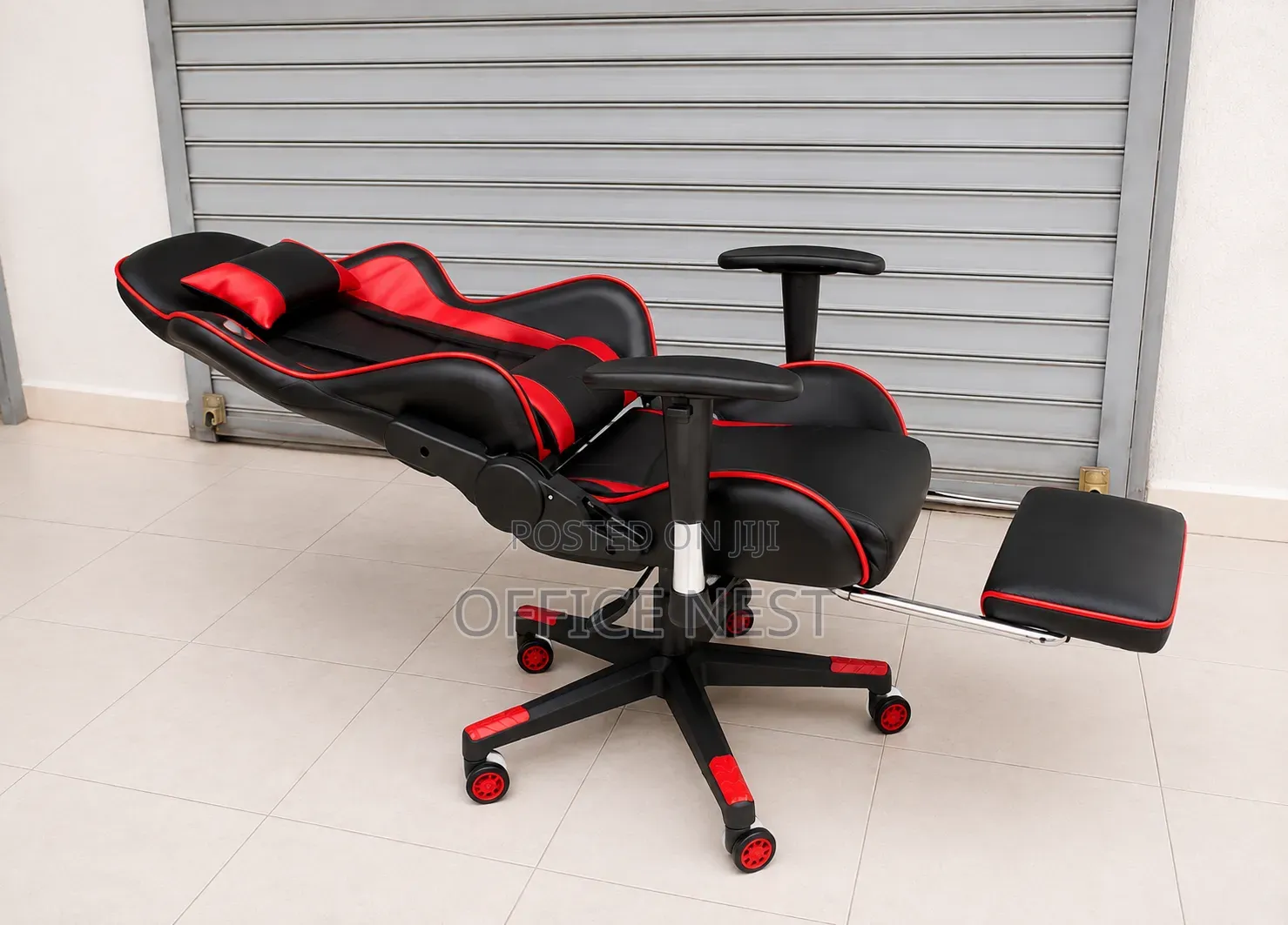 Gaming Chair With Footrest Lumbar Support – Reclining Racing Chair