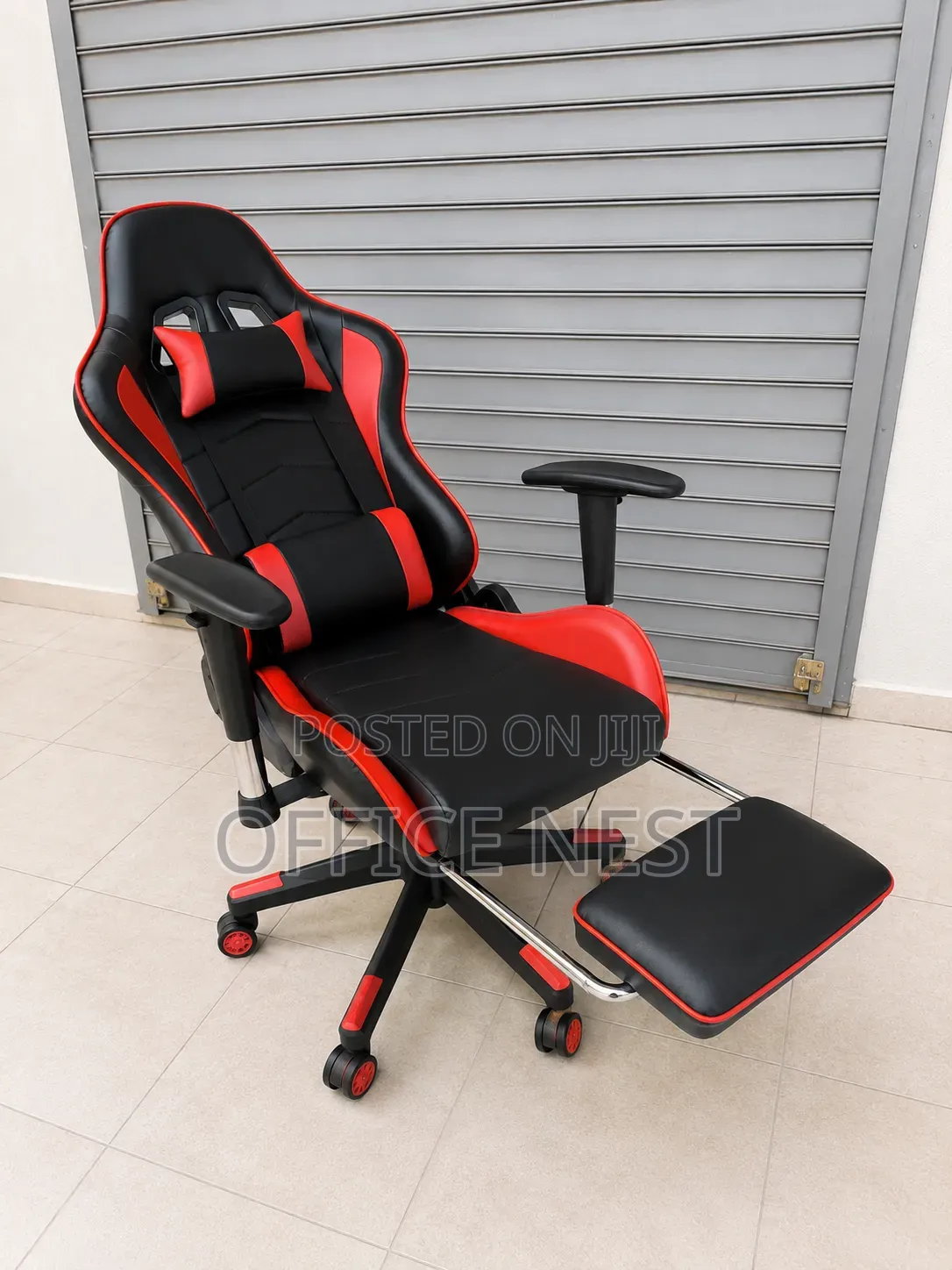 Gaming Chair With Footrest Lumbar Support – Reclining Racing Chair