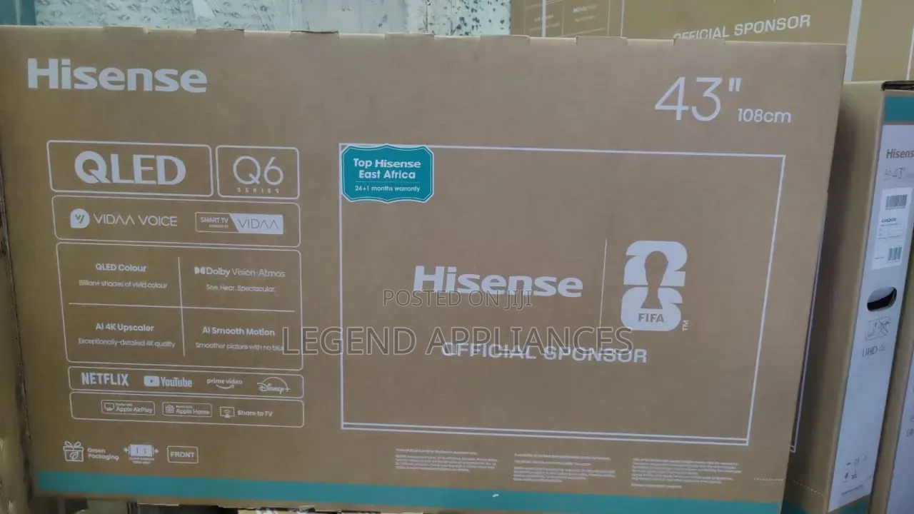Hisense 43q6 43" Inch Smart TV Qled TV,bluetooth,dolby Audio