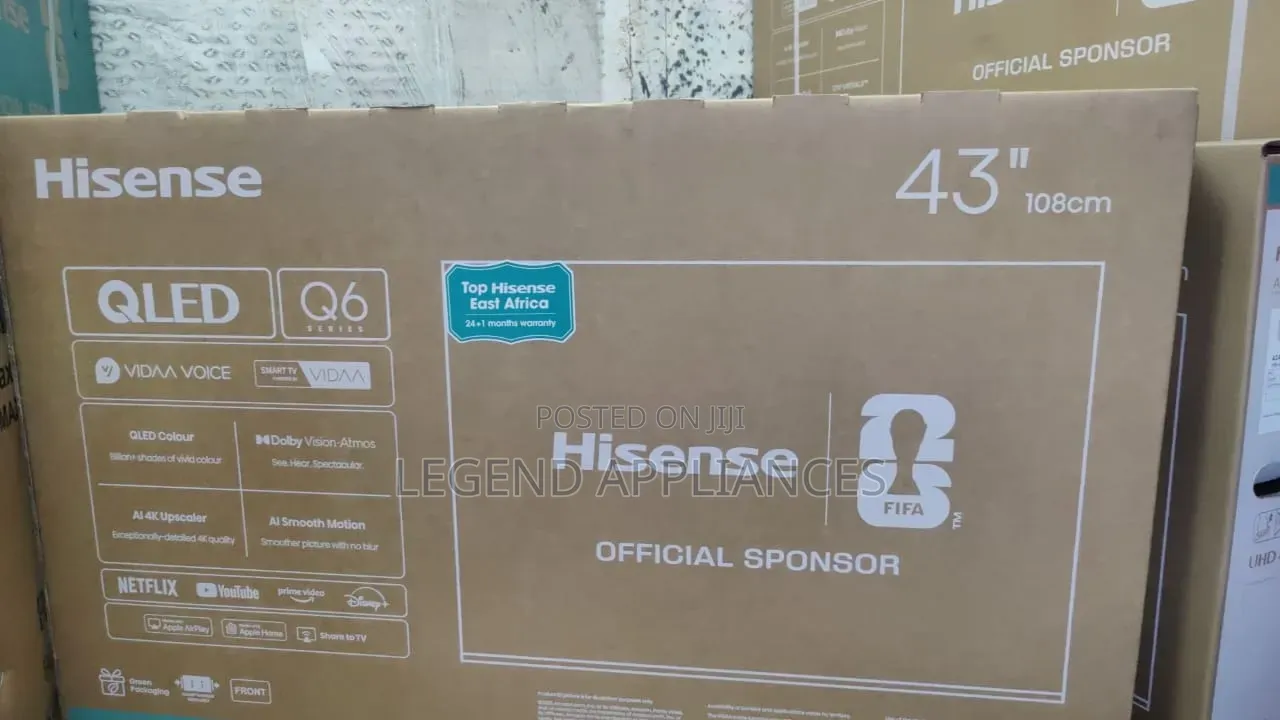 Hisense 43q6 43" Inch Smart TV Qled TV,bluetooth,dolby Audio