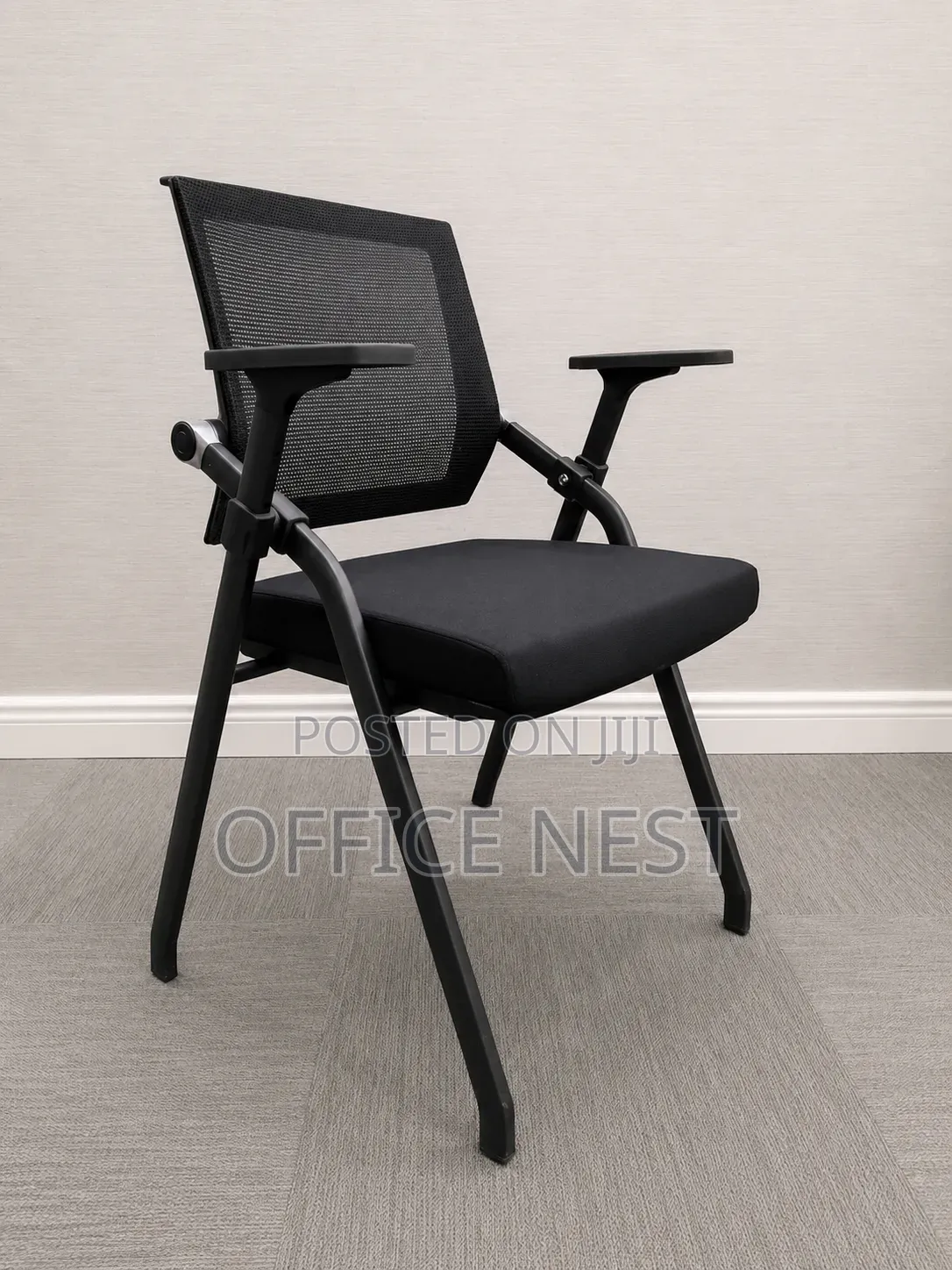 Visitor Waiting Chair With Armrests – Mesh Office Reception Chair