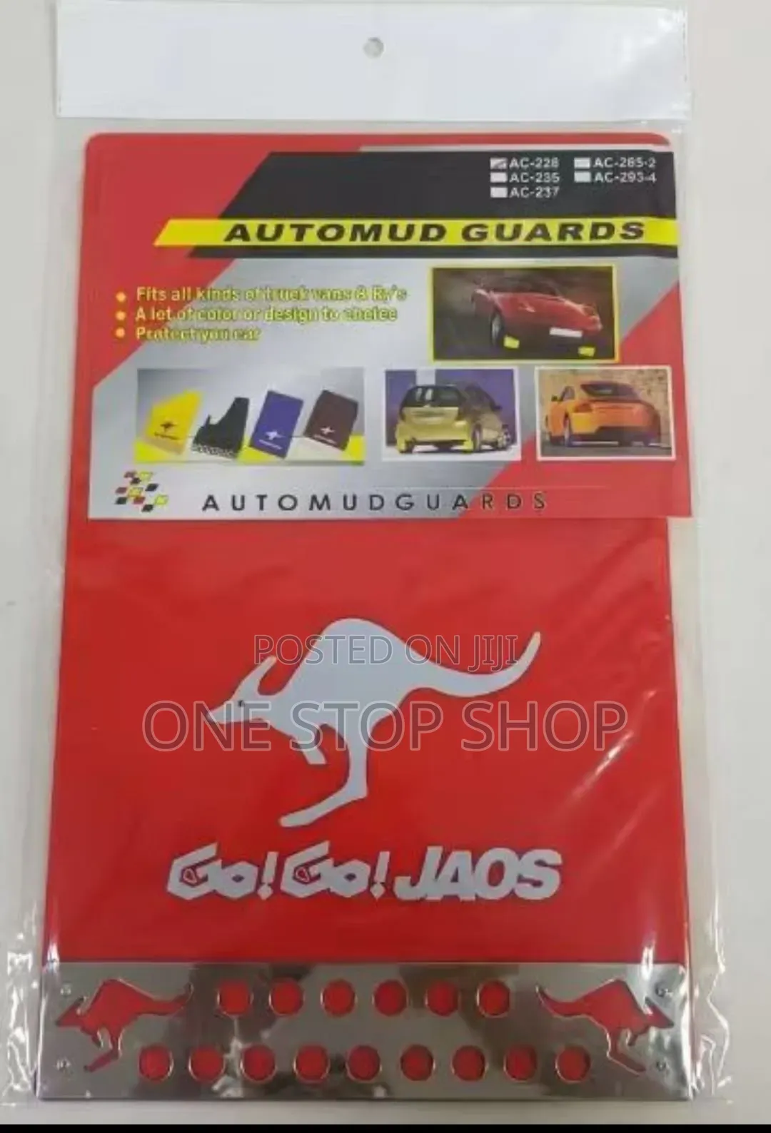 Universal Kangaroos 4pc Set Colored Mudsplash Guards Red, Blue,black