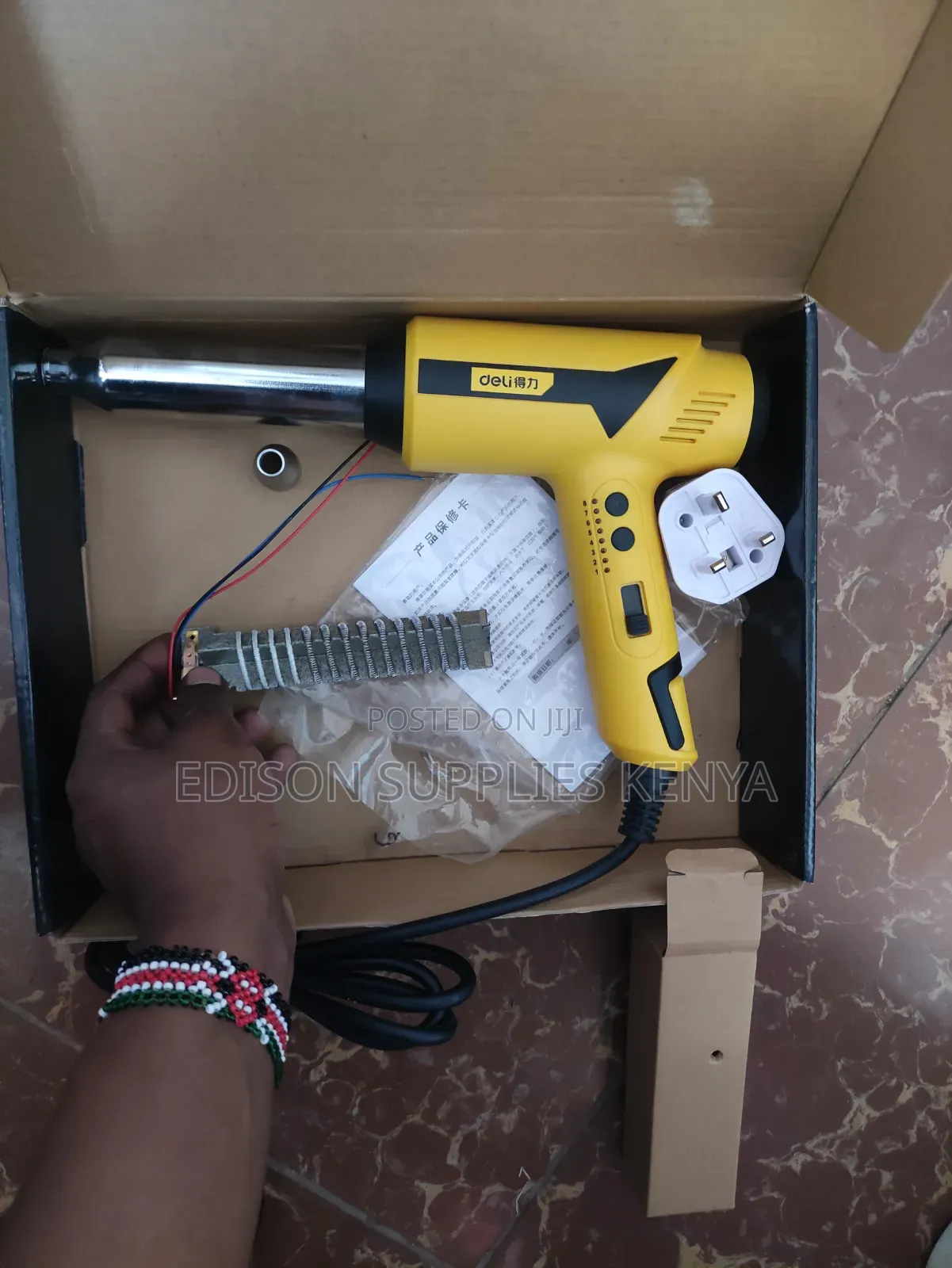 Plastic Welding Gun 700W Deli Heat Gun Pipe Joining Car Bumper Repairs