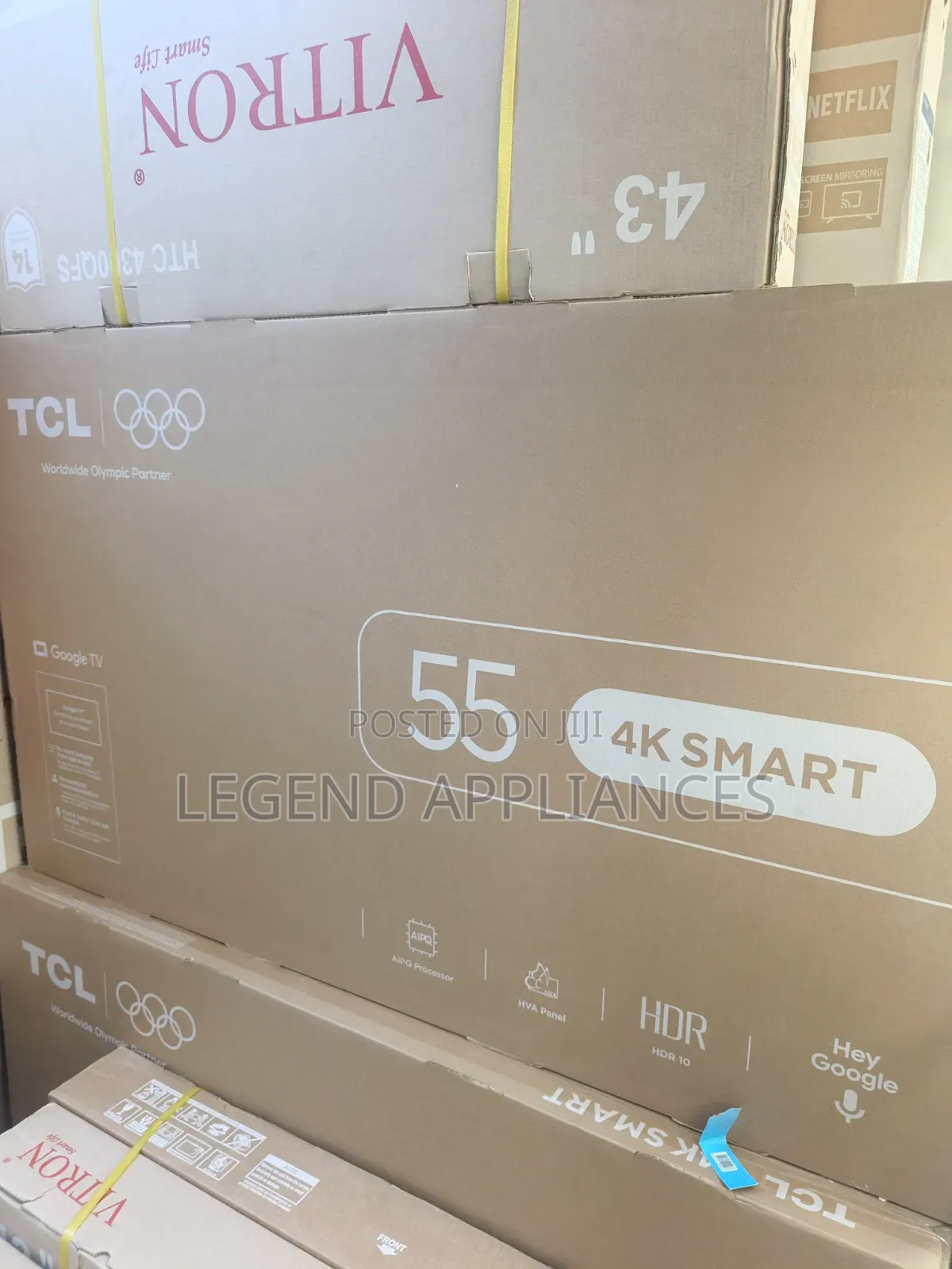 TCL 55inches V6d Uhd HDR Google TV Audio HDR 10,55v6d(new 2026 Model)