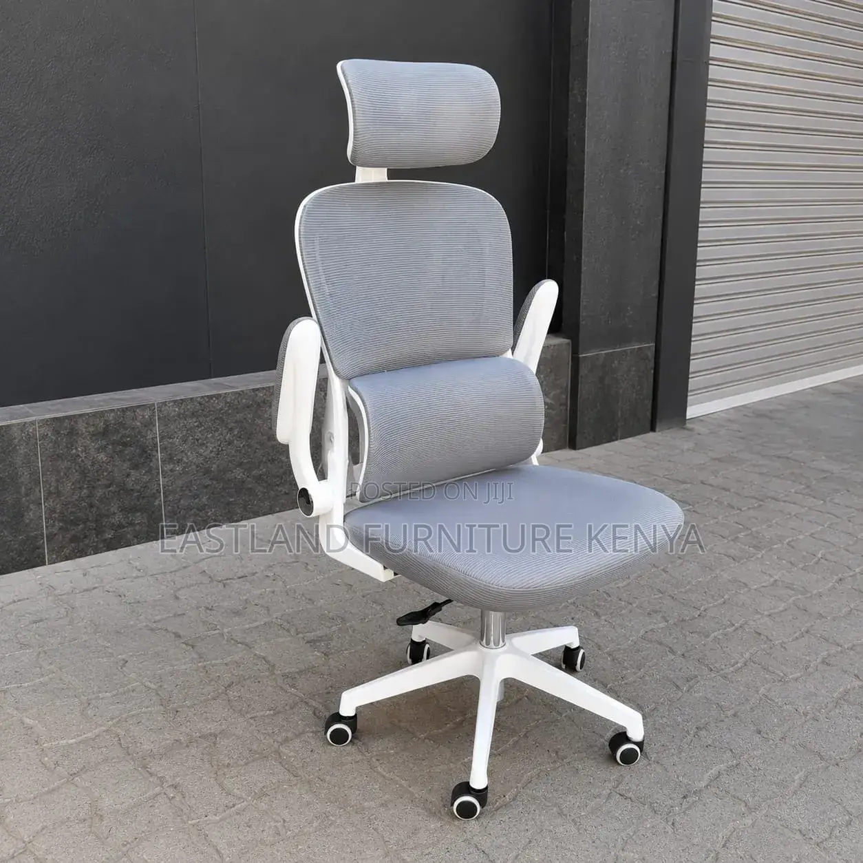 Grey Headrest Chair