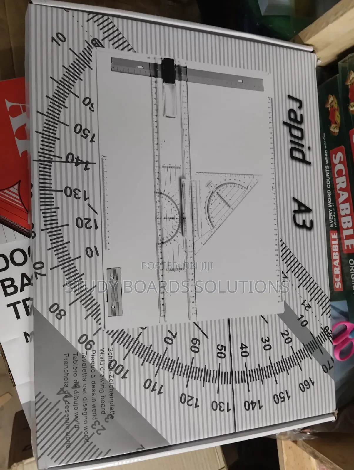 Technical Engineering Drawing Board With Fitted Ruler
