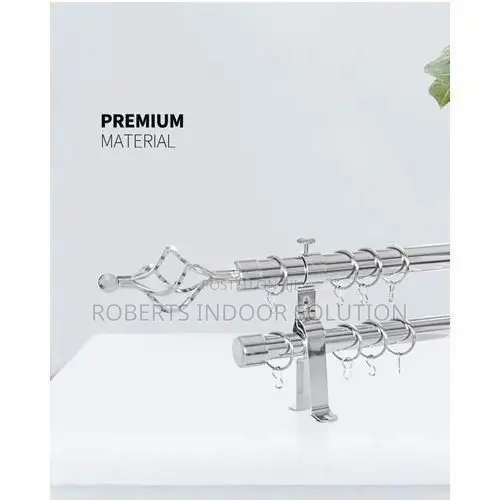 All-in-One Dual Curtain Rod Set for Sheers Heavy Drapes