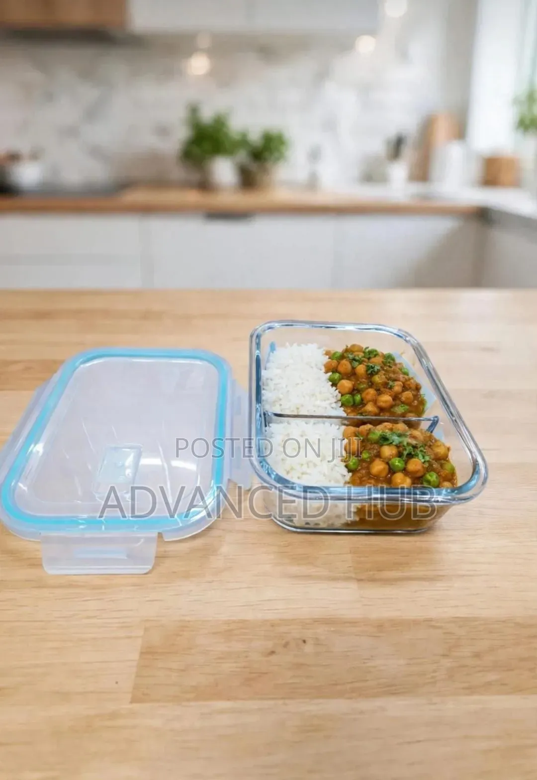 2/3 Grid Glass Lunch Boxes 1040ml