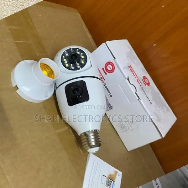 V380 Pro 360 PTZ Dual Camera Bulb CCTV WiFi Monitor – Indoor Smart Se