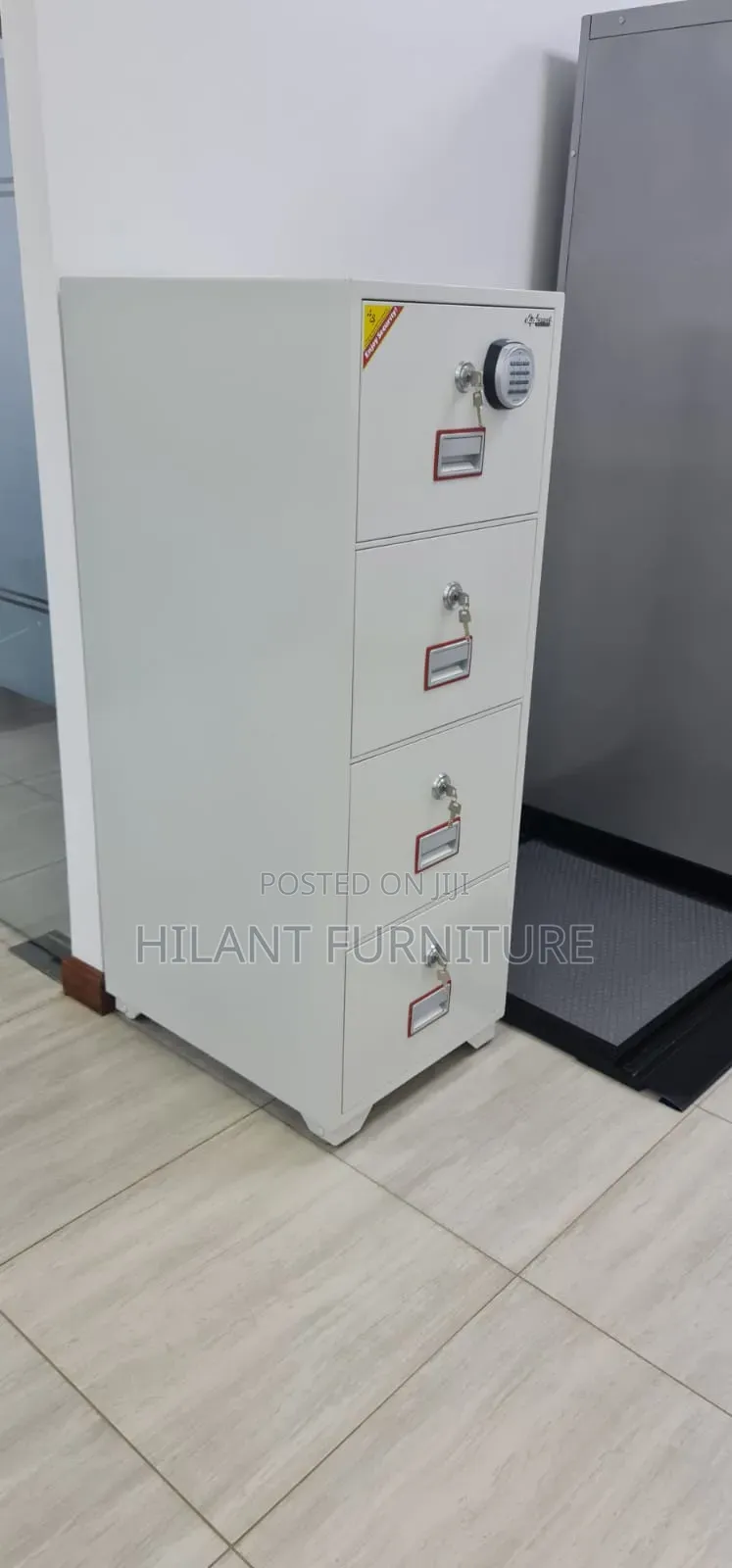 Heavy-Duty Commercial 4-Drawer Fireproof Safe Cabinet