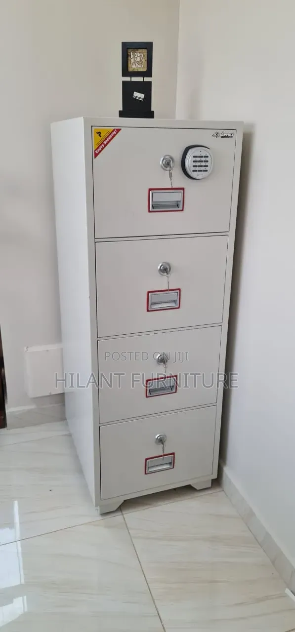 Heavy-Duty Commercial 4-Drawer Fireproof Safe Cabinet