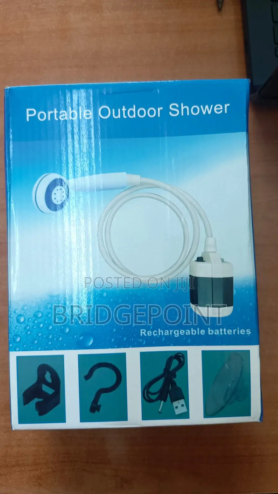 Rechargeable Portable Outdoor Shower- Battery Powered Pump